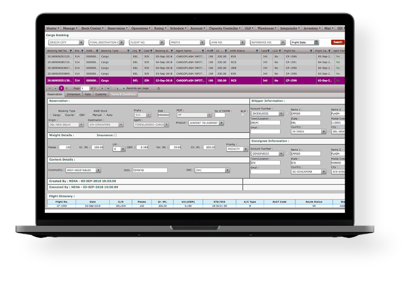 Cargo Sales and Reservation System